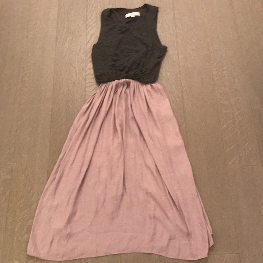 Loft two tone dress; mid calf length